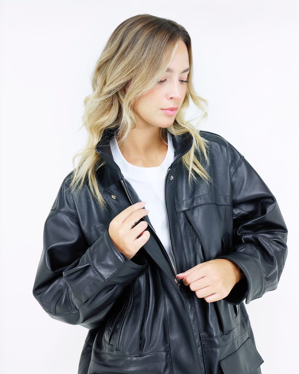 GIACCA BIKER IN VERA PELLE