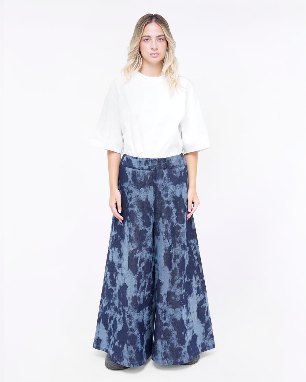PANTALONE WIDE LEG IN DENIM