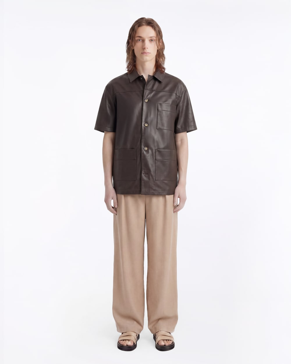 GIACCA CAMICIA IN VERA PELLE