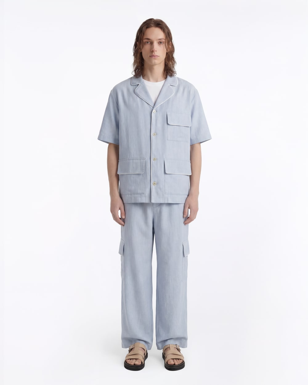 GIACCA CAMICIA CON PIPING