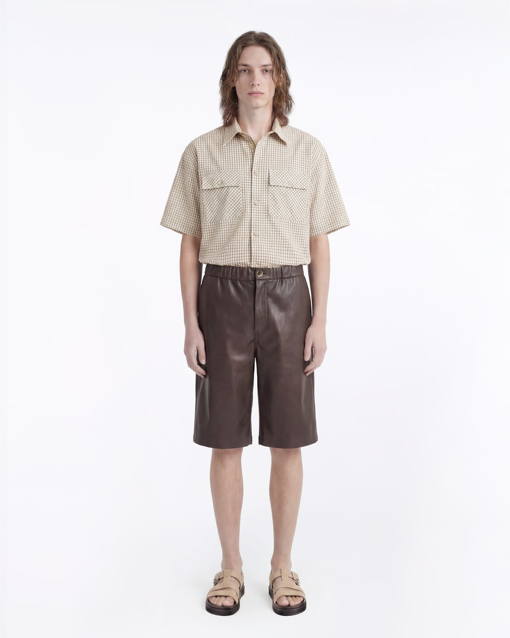 BERMUDA IN VERA PELLE
