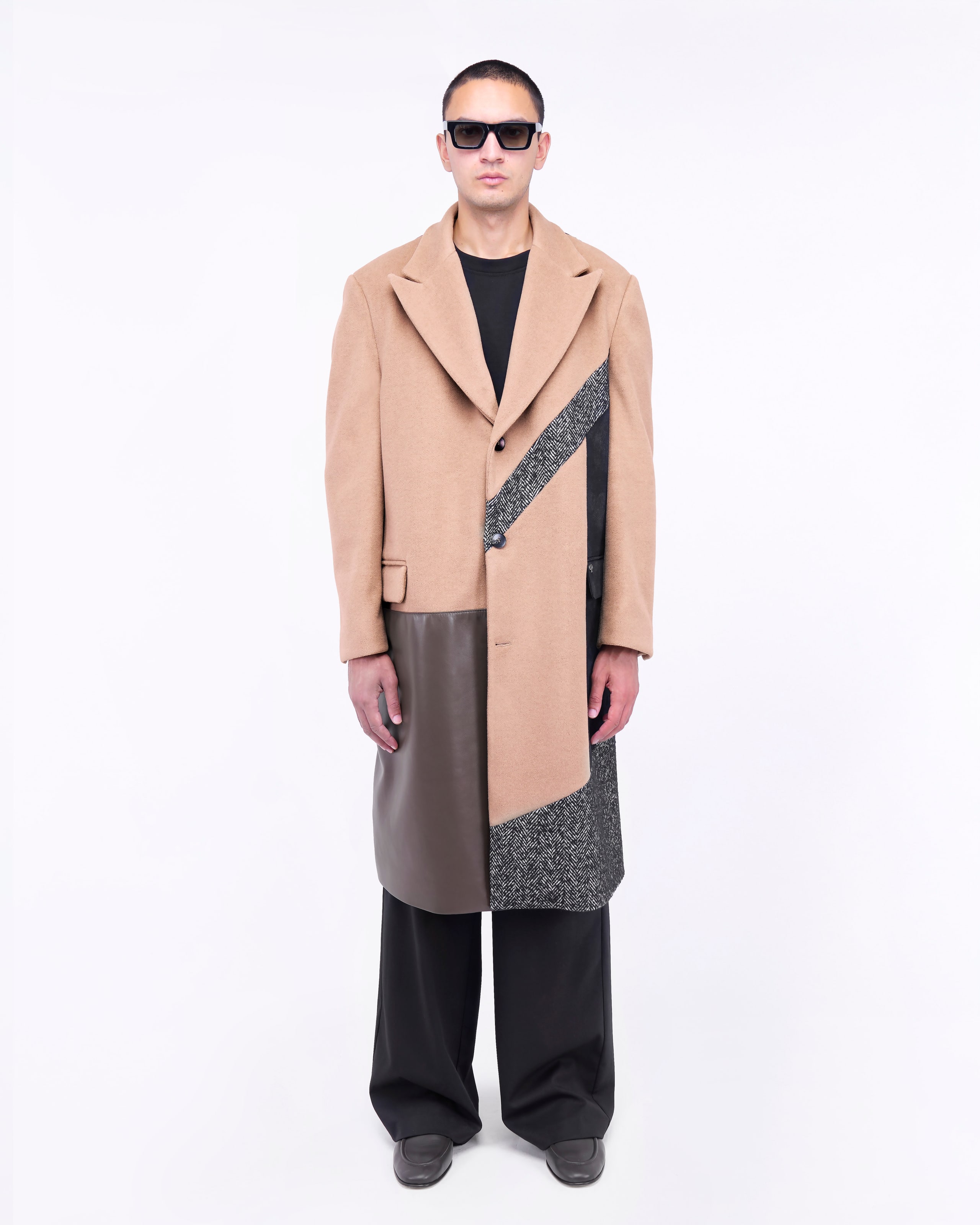 CAPPOTTO LUNGO PATCHWORK GEOMETRICO